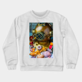 Divers Helmet And Seashells Crewneck Sweatshirt